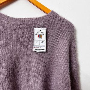 Lavender Crop Sweater