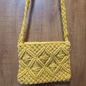 Mustard Crochet Handbag✨️