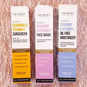 Dr. Sheth's Sunscreen, Mostururiser And Facewash