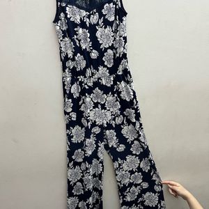 Blue&White Floral Jumpsuit