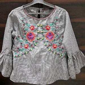 Purely Embroidered Top