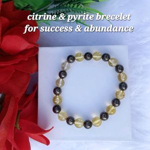 Citrin Pyrite Certified Brecelet