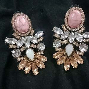 Peach Rose Gold , Ad Earrings