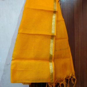 Yellow Net Dupatta