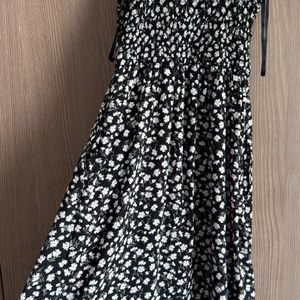 Imported Square Neck Midi Dress