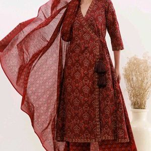 Maroon Kurta Set