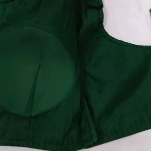 Partywear Bottle Green Heavy Work Blouse