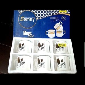 New 6 Pice Coffee Mugs Set By Somny