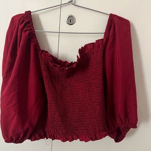 Wine Color Beautiful Crop Top