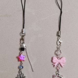 Hello Kitty And Spider Man Phone Charms