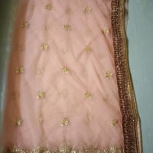 Bridal Dupptta Pink And White