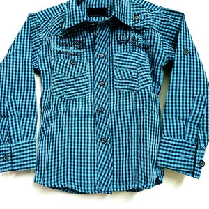 Cotton Check Full Sleeve Shirt For 1 To 2 Year Boy