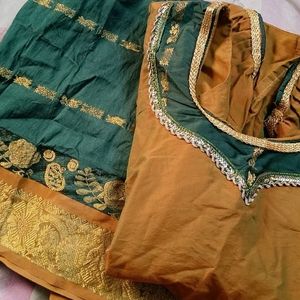 Pattu Pavadai With Stitched Lining Silk Cotton Blo