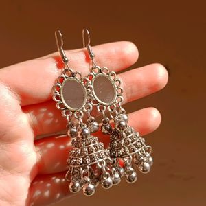 4 Stylish Oxidised And Golden Earrings