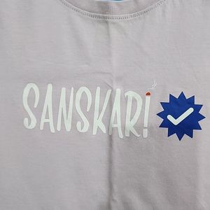 Men's Purple Sanskari Tshirt