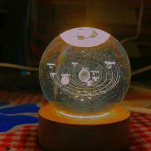 3D Galaxy Crystal Ball Night Lamp