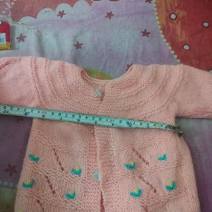 Peach Colour Baby Sweater