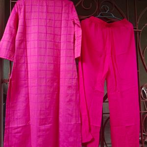 New Woven Kurta Set With Pant