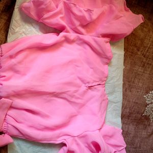 Western Top In Baby Pink Colour