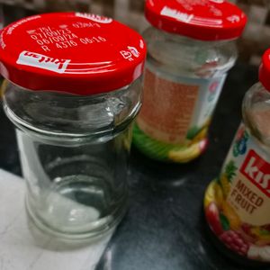 Set Of 4 Small Glass Bottles