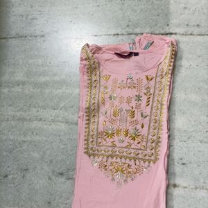 1 Time Wear New Like Baby Pink Kurti In sale