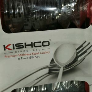 Kishko Stainless Steel Fiesta Fruit Fork And Knife