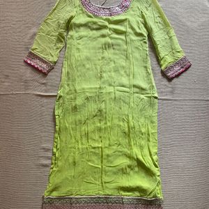 Parrot Green Heavy Kurta