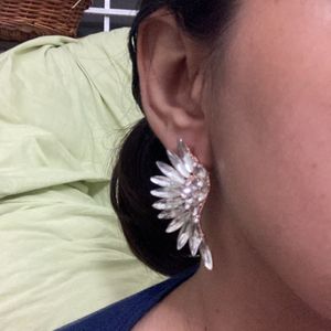 Delicate Angel Wings Stone Earring