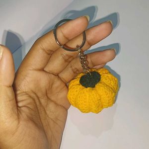 Crochet Pumpkin Keychain