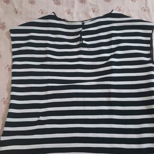 Black And White Striped Top