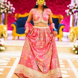 🩷✨Exclusive Deep Pink Silk Wedding Lehenga Choli