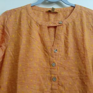 Orange kurta For Woman