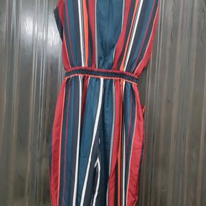 Striped Jumpsuit In Xxl