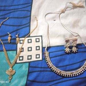 2 Necklace And 3 Earrings Pair Combo