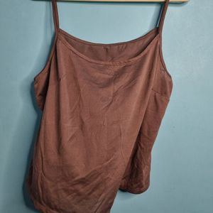 Brown See Through Camisole Top