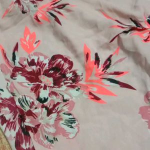 Flower Printed Top Designed As Shirt