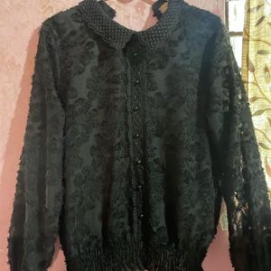 Black korean style Top