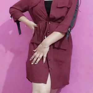 Maroon Summer Dress