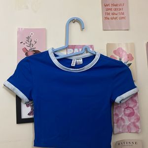 Blue Crop Top