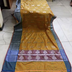 Banarasi Silk Multicolour Box Design Saree