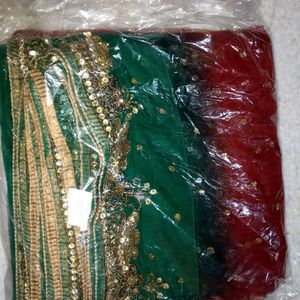 Beautiful Heavy Embroidery Bridal Saree