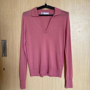 Zara Pink Polo Sweater