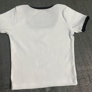 White Crop Top For Women