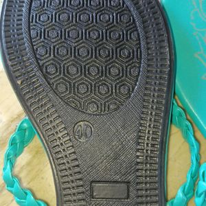 Sea Green Colour Sandals For Women And Girls