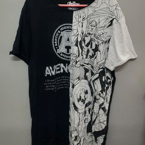 Marvel Avengers| Black Oversized T-shirt | Unisex