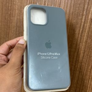 IPhone12ProMax Greenish Grey Silicone Phone Cover