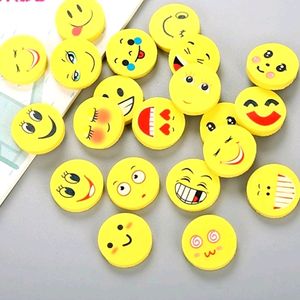 Cute😍Smiley Emoji 😊Eraser 8 Pcs 😁😘🤩🤪😜