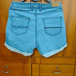 Light Blue Denim Shorts