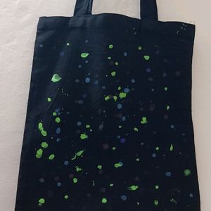 Green Clour Blots Tote Bag