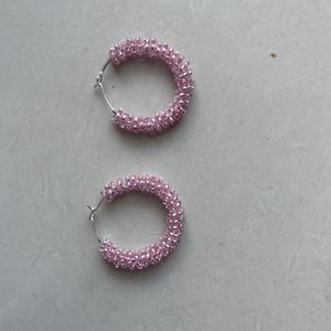 beads hoop eaarings